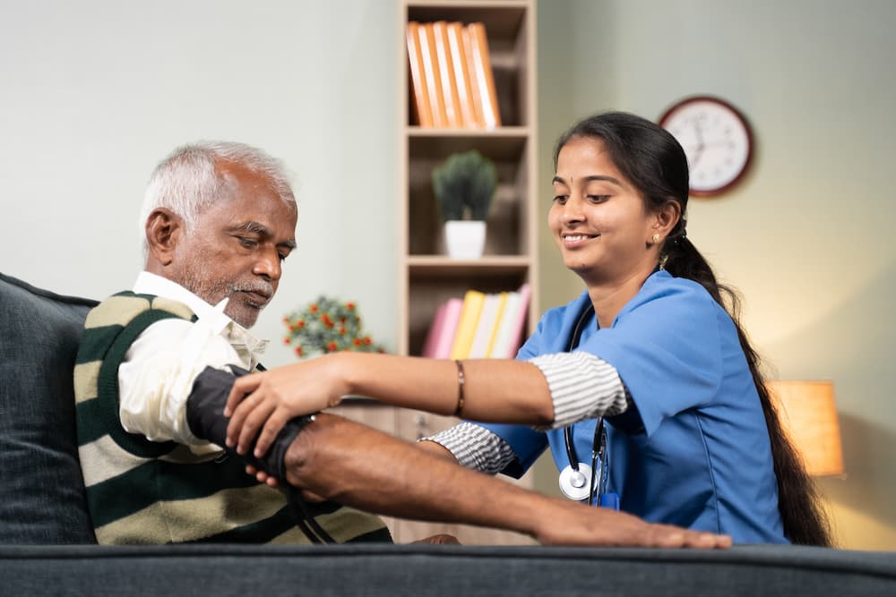 doctor checking patient